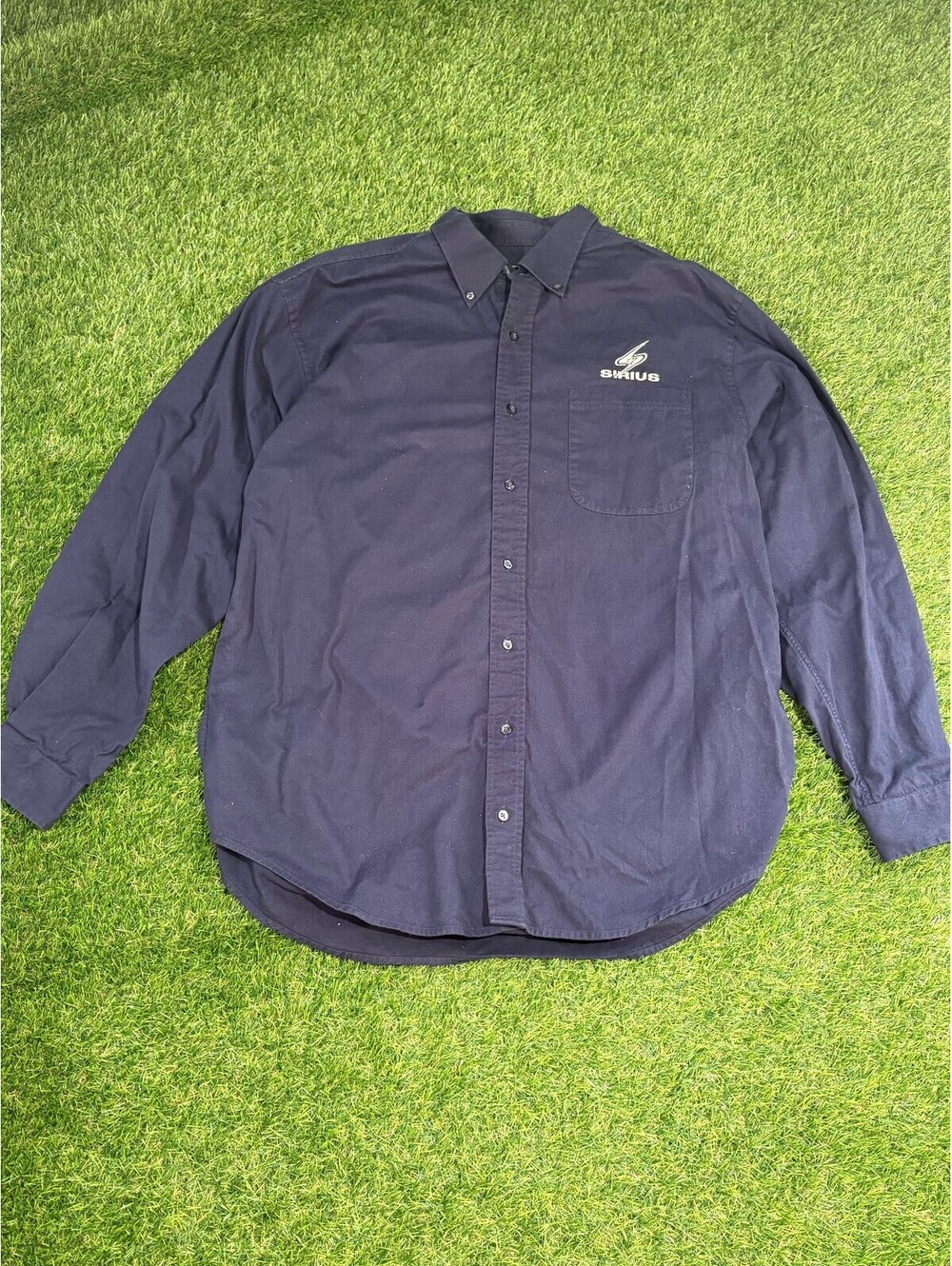 Vintage Gear For Sports Button-Down Shirt Navy Cotton Mens XXL
